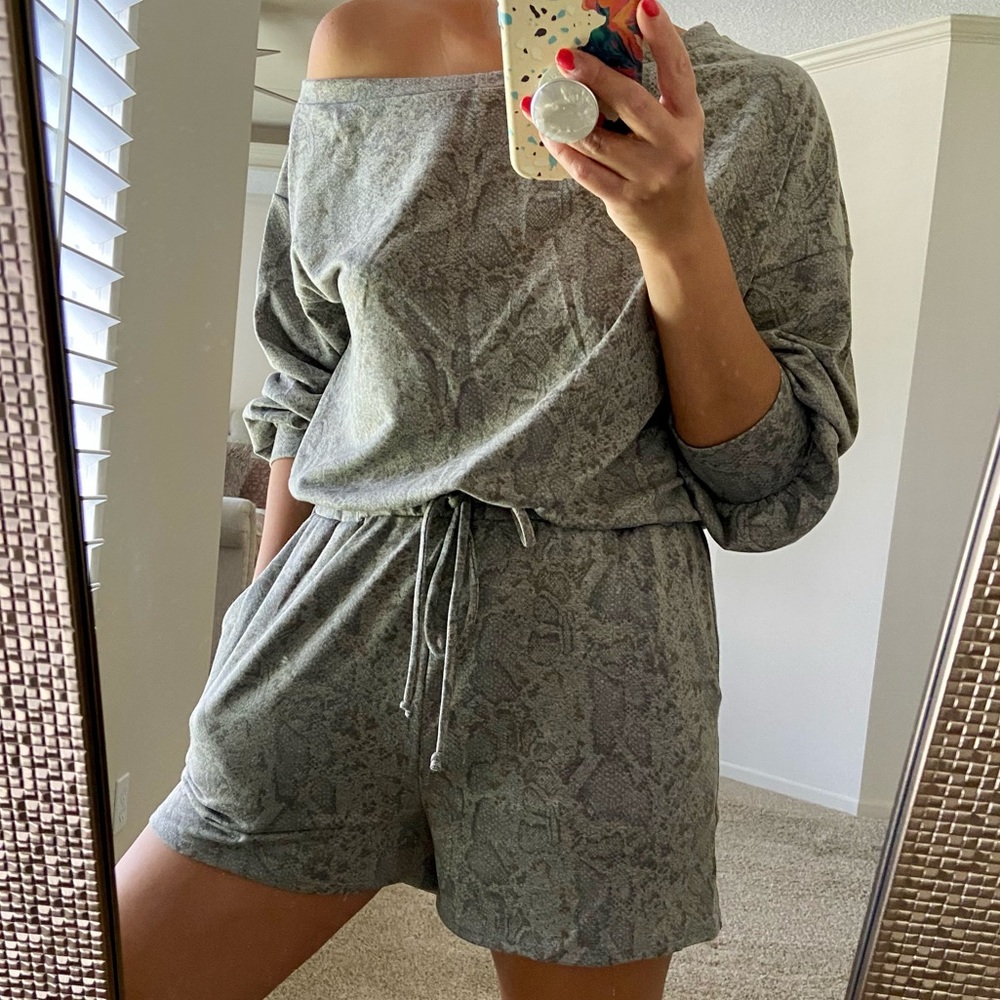BRAND NEW WITH TAGS SNAKESKIN PRINT ROMPER